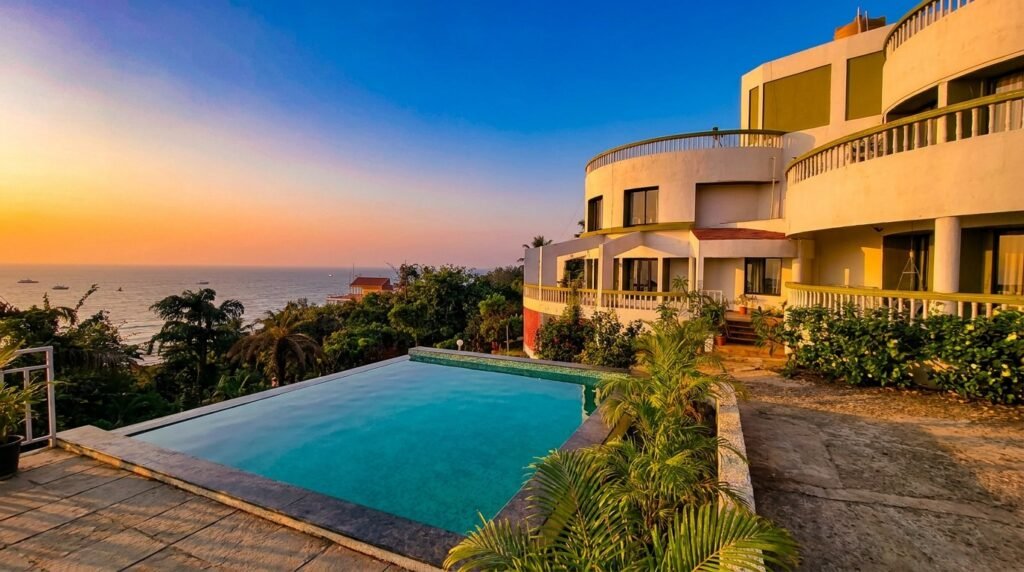 Monsoon road trip from Mumbai to Dapoli arriving at Villa Infinity private pool villa Karde Beach